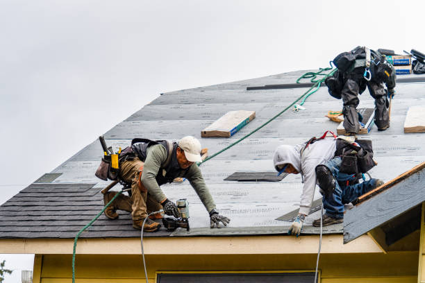 Professional Gutter Installation technician working in Pinetops, NC